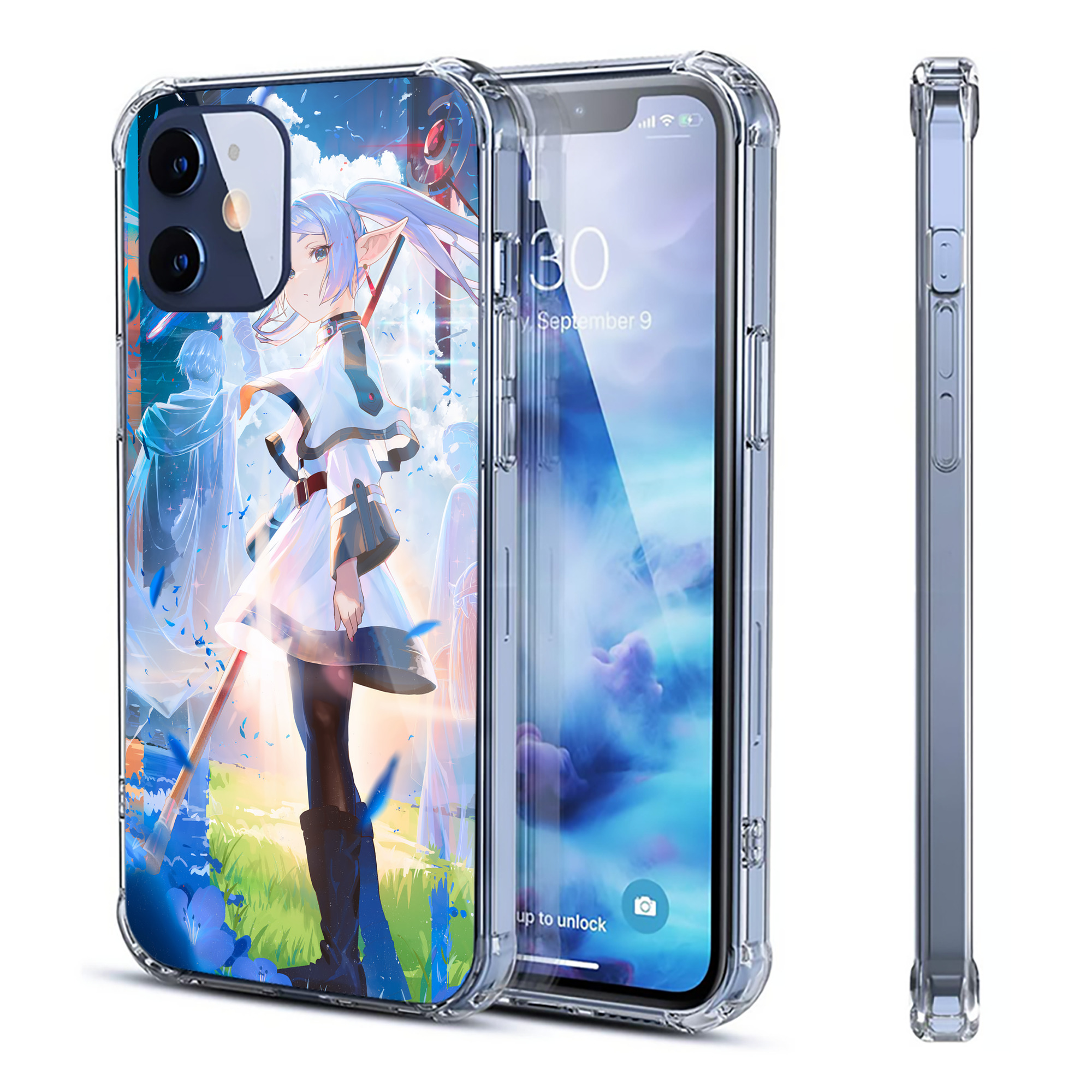（画像用） 葬送のフリーレン Frieren 【iPhone 12シリーズ対応】透明スマホケース（クリアソフトケース）